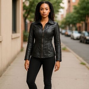 Marzo Coordinate Store Leather Look Style Jacket